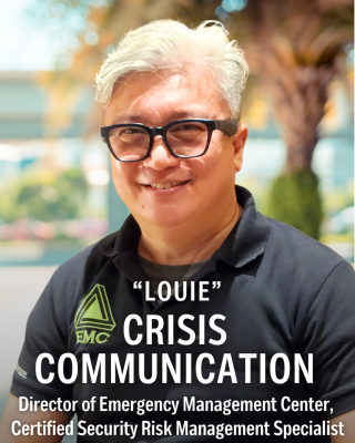 Louie Domingo, Crisis Communication